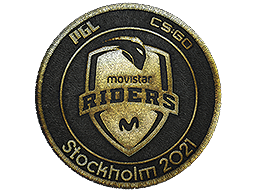 Sticker Movistar Riders (Gold) | Stockholm 2021