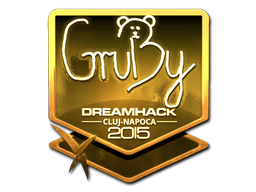 Sticker | GruBy (Gold) | Cluj-Napoca 2015 Sticker | GruBy (Gold) | Cluj-Napoca 2015
