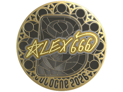 Sticker | alex666 (Gold) | Cologne 2026
