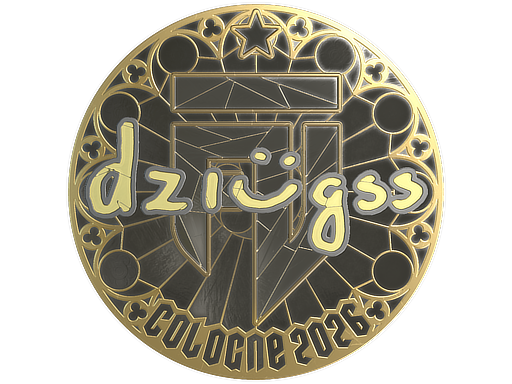 Sticker dziugss (Gold) | Cologne 2026