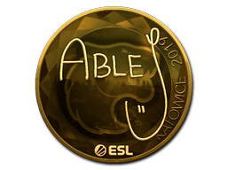 Sticker ableJ (Gold) | Katowice 2019