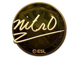 Sticker nitr0 (Gold) | Katowice 2019