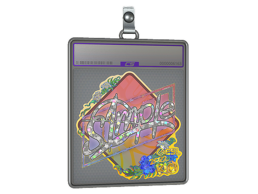 Sticker Slab: s1mple (Glitter) | Rio 2022