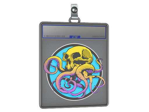 Sticker Slab: Sunset Ocean Tentaskull