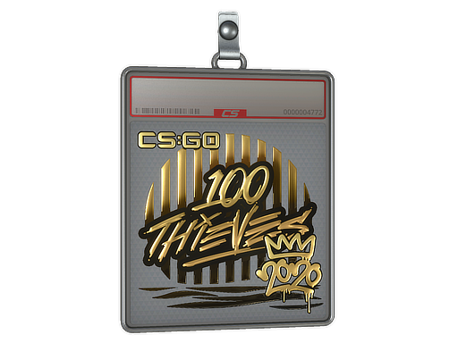 Sticker Slab | 100 Thieves (Gold) | 2020 RMR