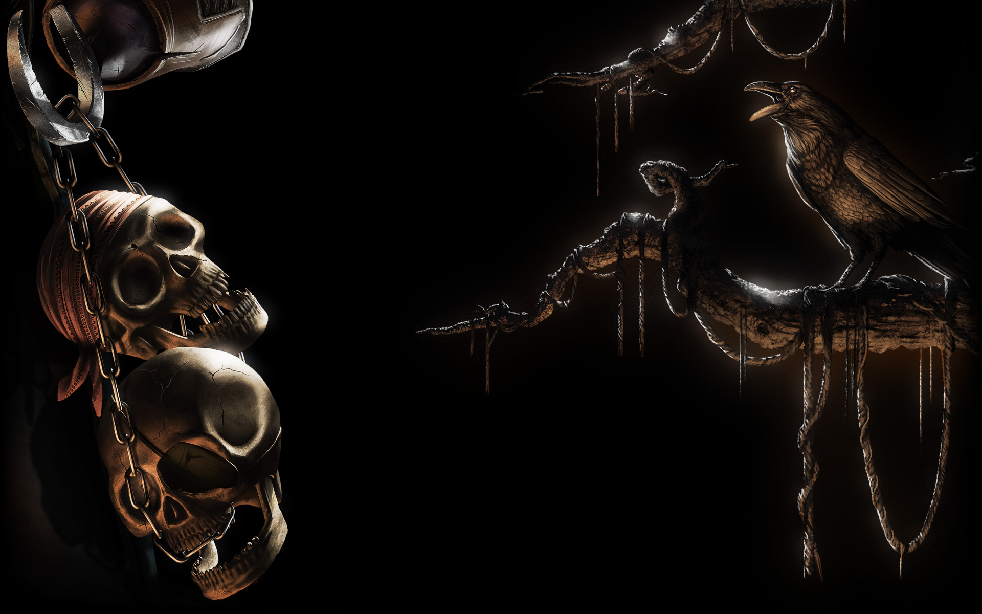 Steam background with skulls?